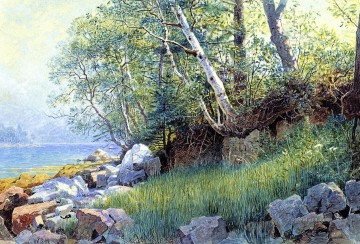 William Stanley Haseltine Painting - Paisaje de North East Harbor Maine Luminismo William Stanley Haseltine
